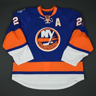 Kyle Okposo - New York Islanders - Game-Worn w/ A Jersey - 2015-16 NHL Season